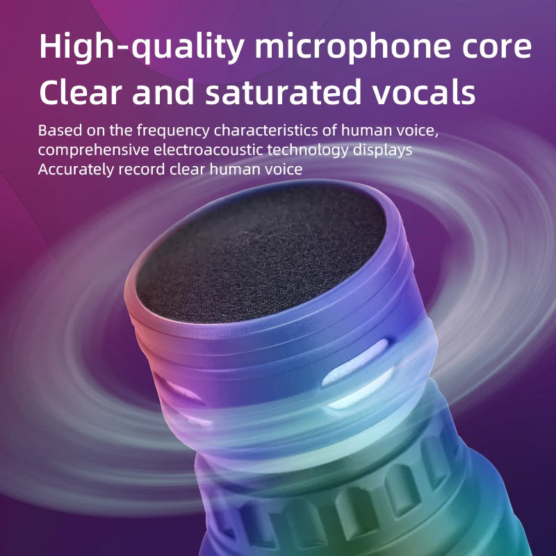 Professional 2 Channel RGB Lights Dual Handheld Dynamic Wireless Microphone DJ System Mic For Singing Wedding DJ Party Speech