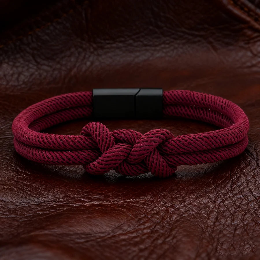 New Unique Handmade Men Bracelet 6 Colors Available A Grade 4mm String Wish Fabric Wrap Braslet Bangle Lucky Red Thread Braclet