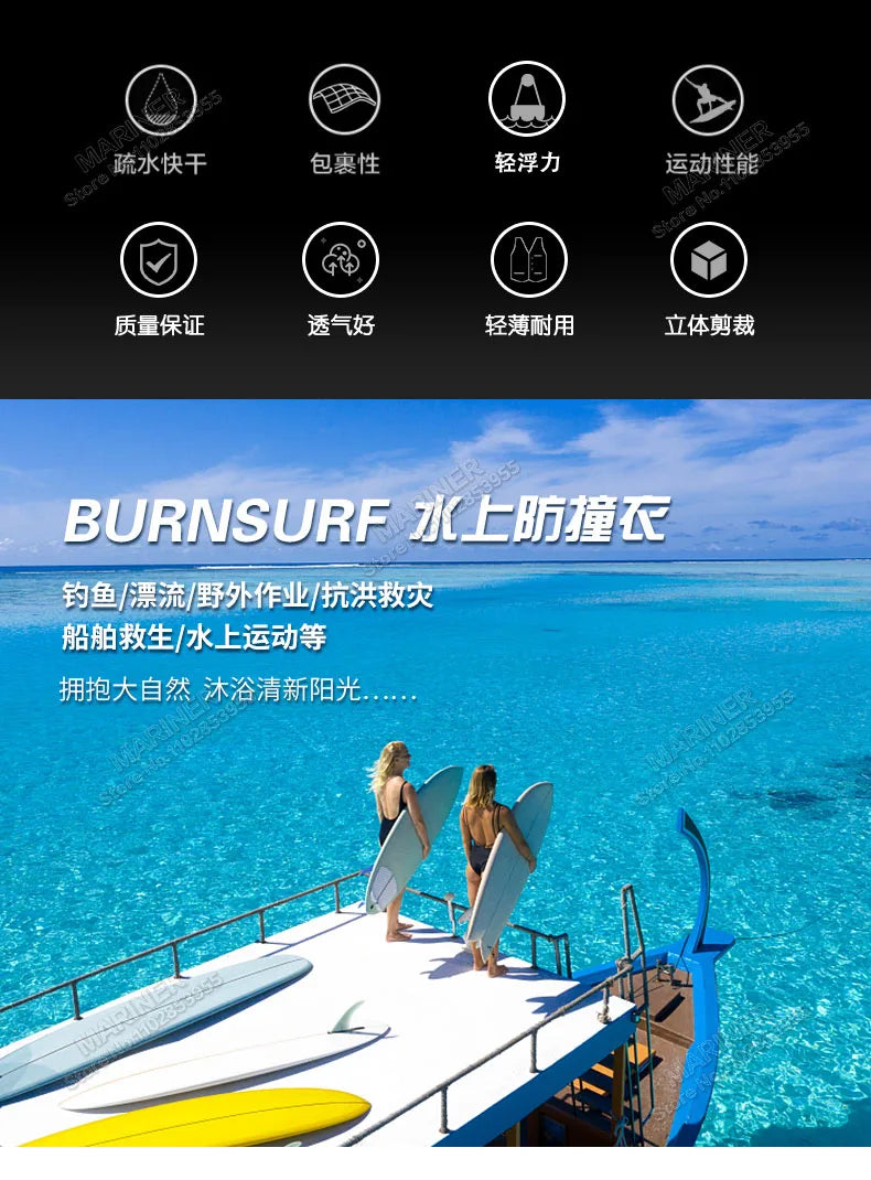 Wakesurf Comp Vest CE Approved Neoprene Life Jacket Premium Quality Impact Vest But Great for All Other Watersports Activities