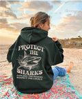 Protect The Sharks Shirt Shark Hoodie Shark Sweatshirt Surfing Hoodie Respect The Locals Pullover
