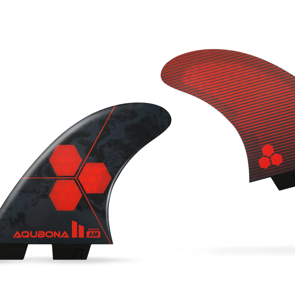 AQUBONA Fiberglass Honeycomb Surfboard Fin Thruster Surf Fin or Quad Set Single Tab or Dual Tab S/M/L Size With Key and Screws