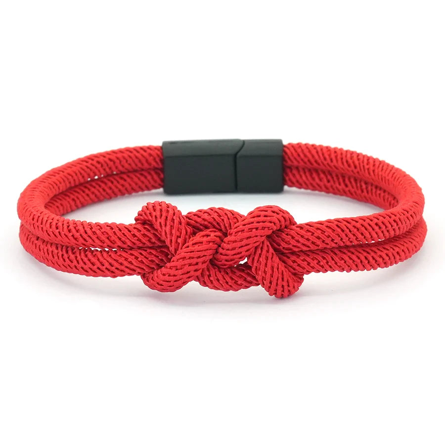 New Unique Handmade Men Bracelet 6 Colors Available A Grade 4mm String Wish Fabric Wrap Braslet Bangle Lucky Red Thread Braclet