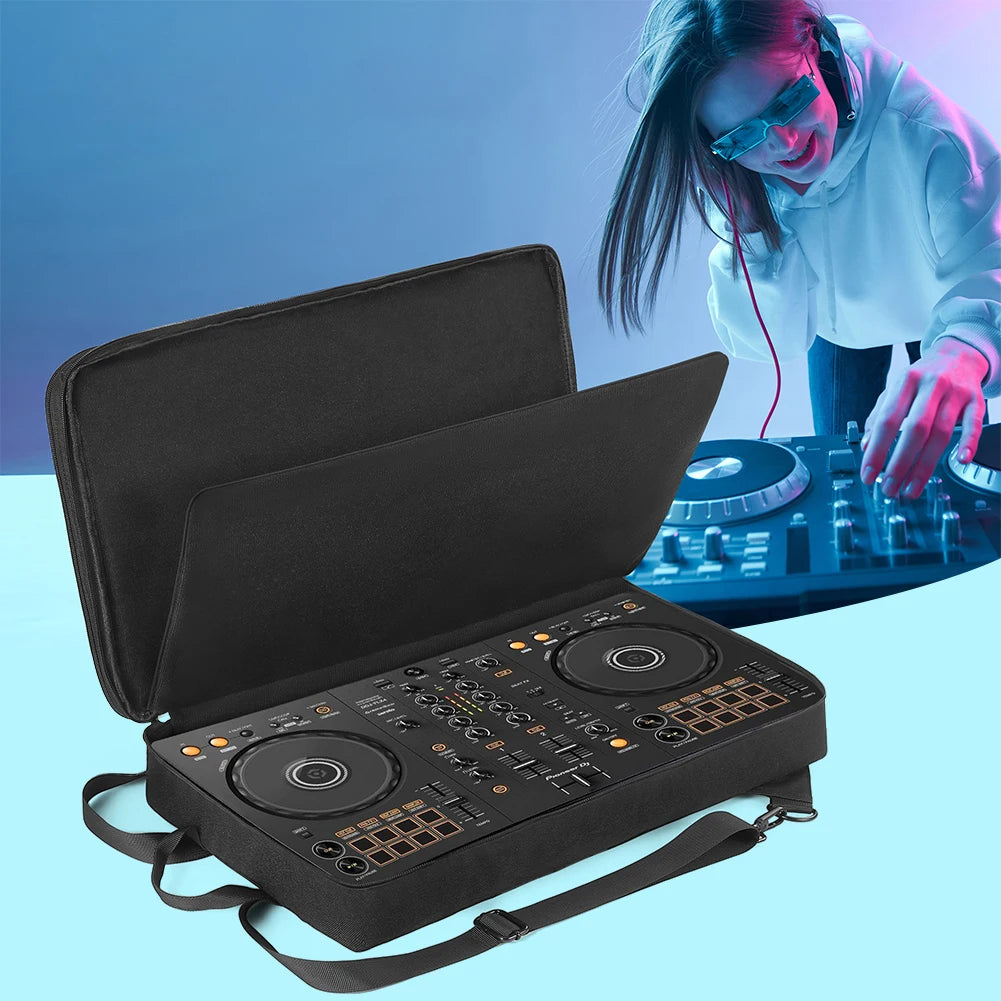 DJ Backpack for Pioneer DDJ-400 DDJ-FLX4/Roland DJ-202 DJ Mixer Case DJ Controller Case Carrying Case Adjustable Shoulder Strap