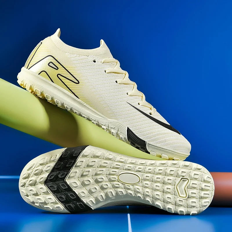 New Men Football Boots Adult Training Sport Soccer Shoes Cleats Boys Outdoor Long Spikes Non Slip Breathable Match Comfortable