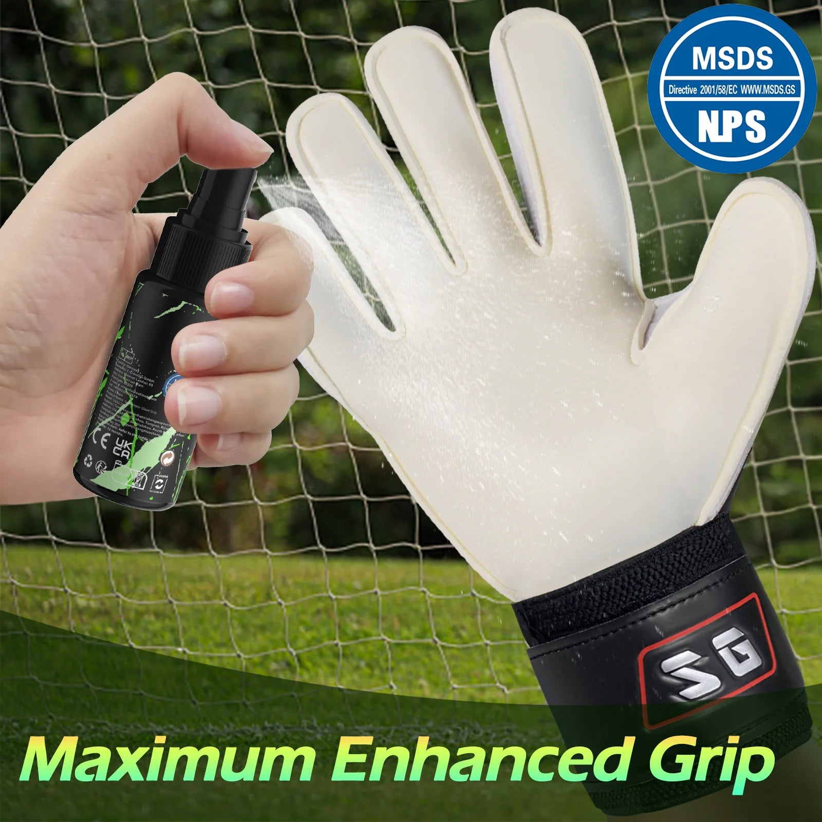 Goalkeeper gloves tackifier 30ml+ cleaning agent 30ml combination