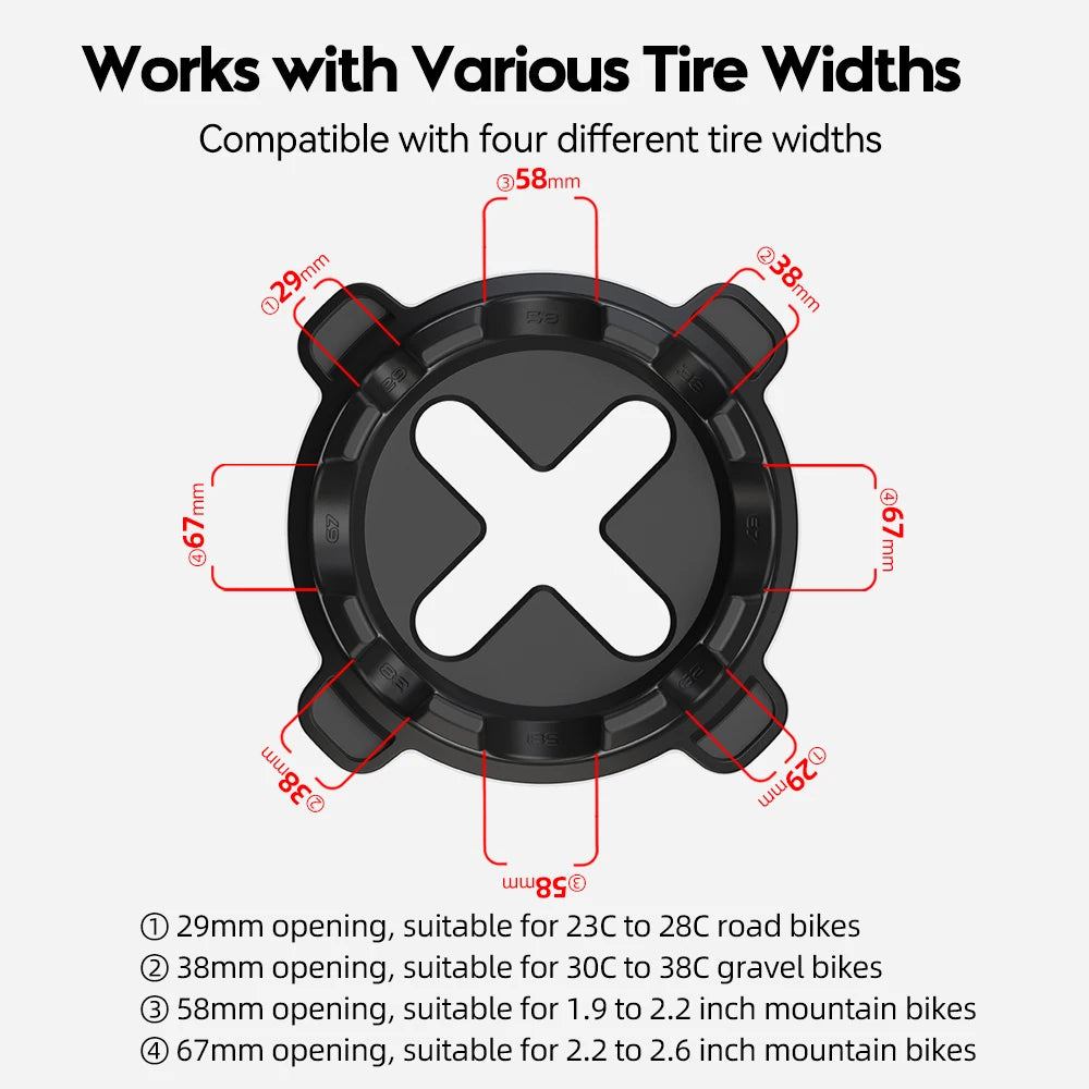 ThinkRider Bike Trainer Front Wheel Block, Suitable for 700C, 26/27.5/29 inch  Tire，Indoor Bike Trainer Stand Front Wheel Holder