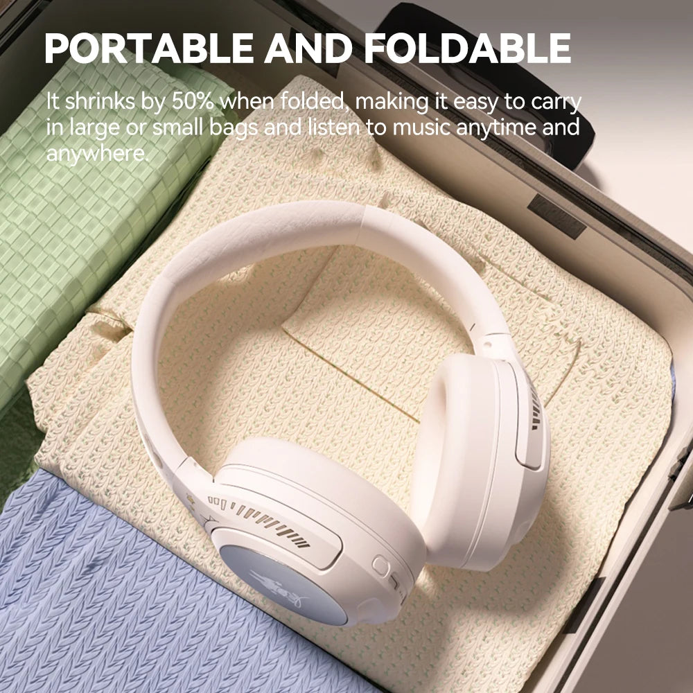 Girls Active Noise Cancelling Wireless Bluetooth Over-Ear Headphones, Memory Foam Ear Cups,100H Playtime,Kids Headset with Mic