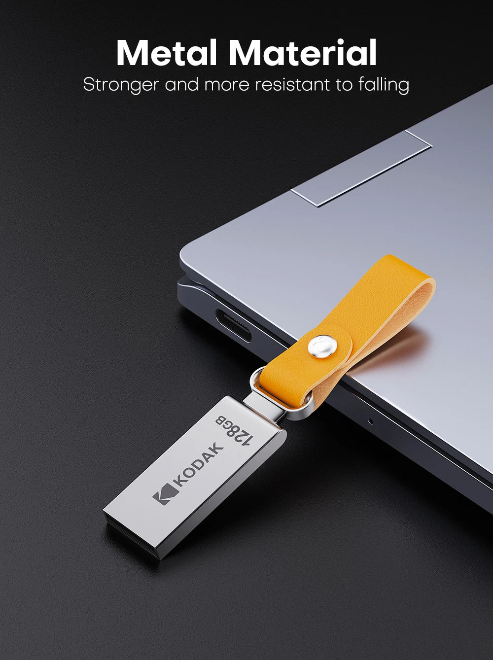 KODAK Mini USB Flash Drive USB Pendrive U Disk Memory Stick 128GB 64GB 32GB USB Storage Key for PC with Leather Band Gift