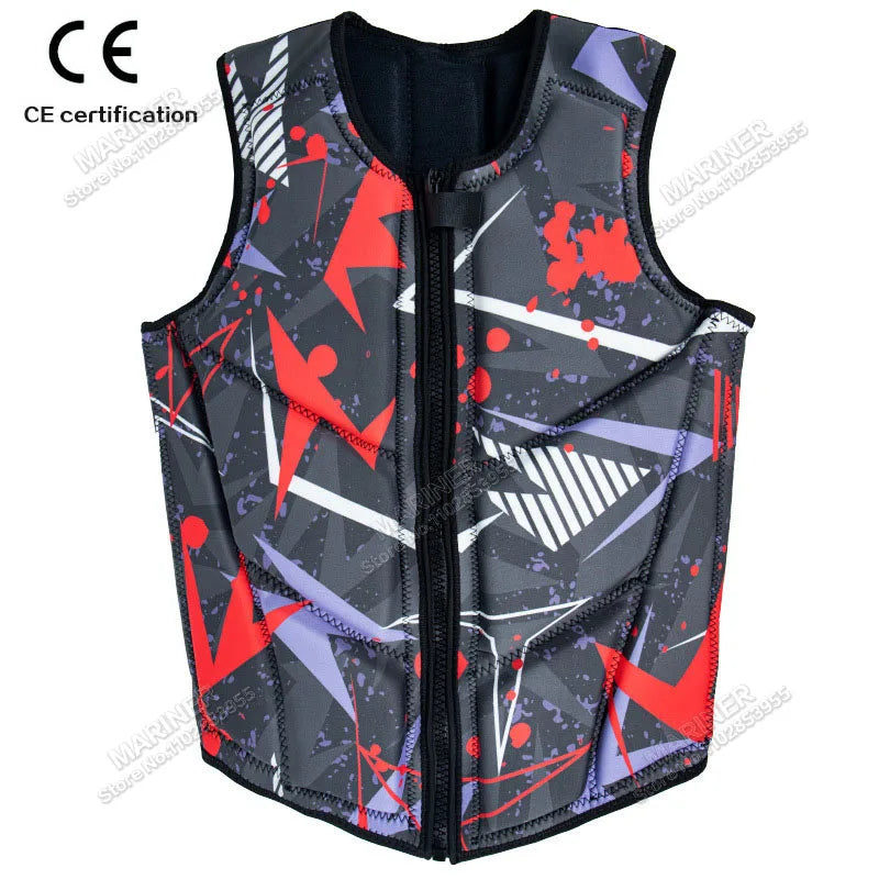 Wakesurf Comp Vest CE Approved Neoprene Life Jacket Premium Quality Impact Vest But Great for All Other Watersports Activities
