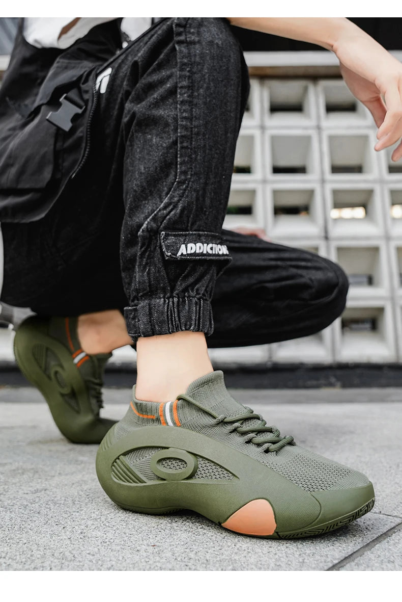 2025 New Men's Basketball Shoes Are Wear-resistant, Anti-slip, Casual Sports Shoes, Lightweight and Breathable Mesh Shoes