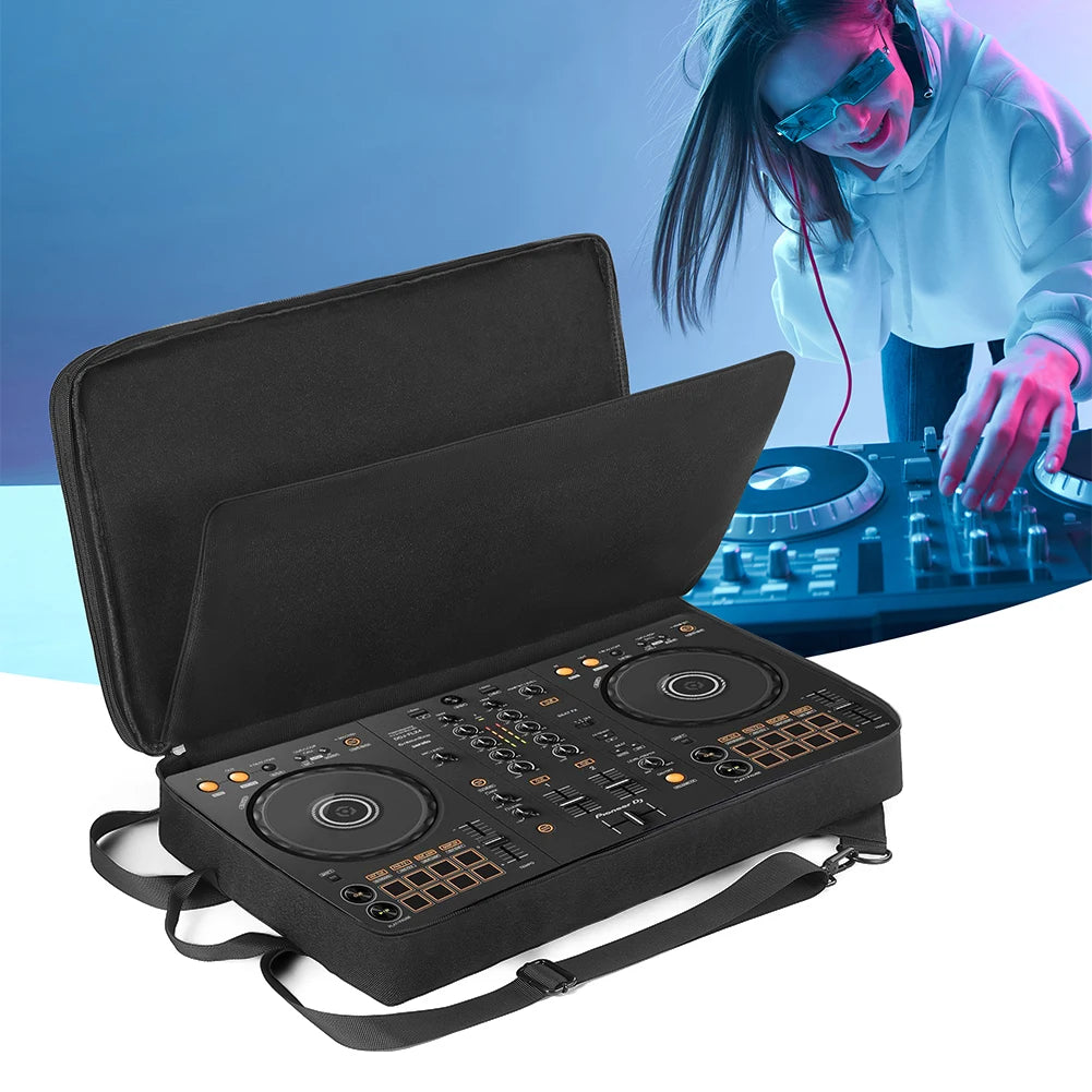 DJ Backpack for Pioneer DDJ-400 DDJ-FLX4/Roland DJ-202 DJ Mixer Case DJ Controller Case Carrying Case Adjustable Shoulder Strap