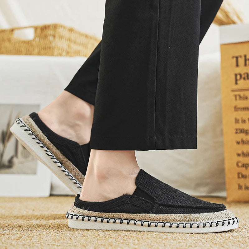 Espadrilles Shoes for Men Man Sneakers Summer Non-Leather Casual Shoes Fashion Footwear Men Male Classics Designer Linen Leisure