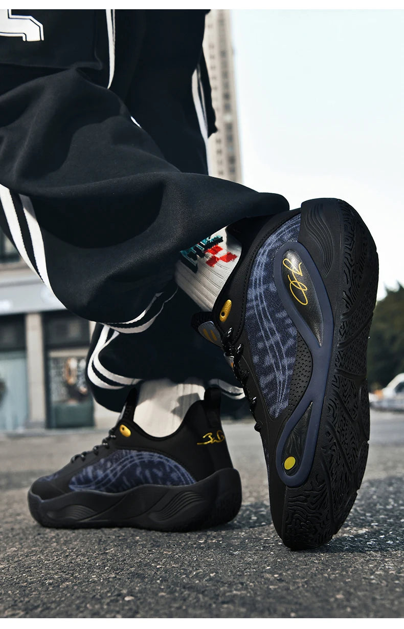 Men's Basketball Shoes Breathable Cushioning Non-Slip Wearable Runing Shoes Gym Training Athletic Basketball Sneakers for Women