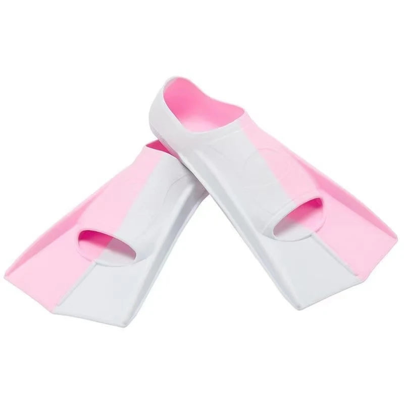 1 Pair Swim Fins Comfortable Non-slip Professional Auxiliary Training Silicone Short Swimming Training Flippers Water Sports