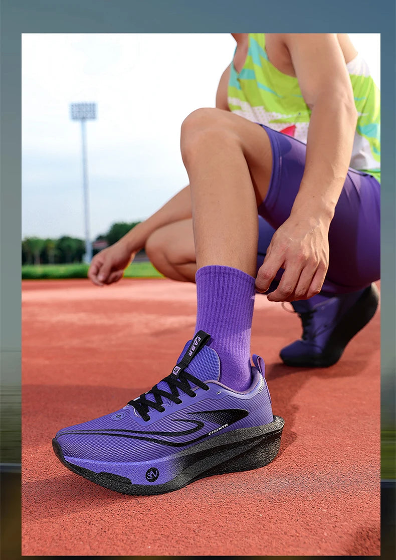  Running Shoes Men Carbon Plate Speciality Marathon Sports Breathable Lightweight Women's Comfortable Chunta Leisure Sneakers