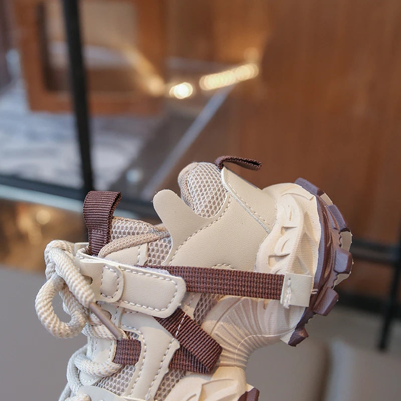 Children's Sports Shoes School New Girls Boys Causal Running Sneakers Non-slip Breathable Kids Fashion Basketball Shoes Platform