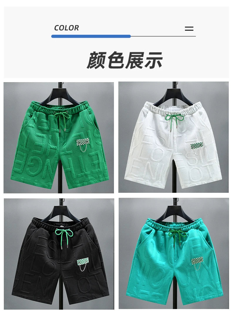 New Fashion knitted Shorts Men Comfortable Elastic Waist Clothing Male Breathable Short Trousers plus size