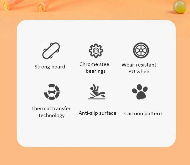 56cm Mini Skateboard Portable Maple Longboard Cartoon Wear-resistant Children Beginner Skateboard Scooter Toy Teenager Gift