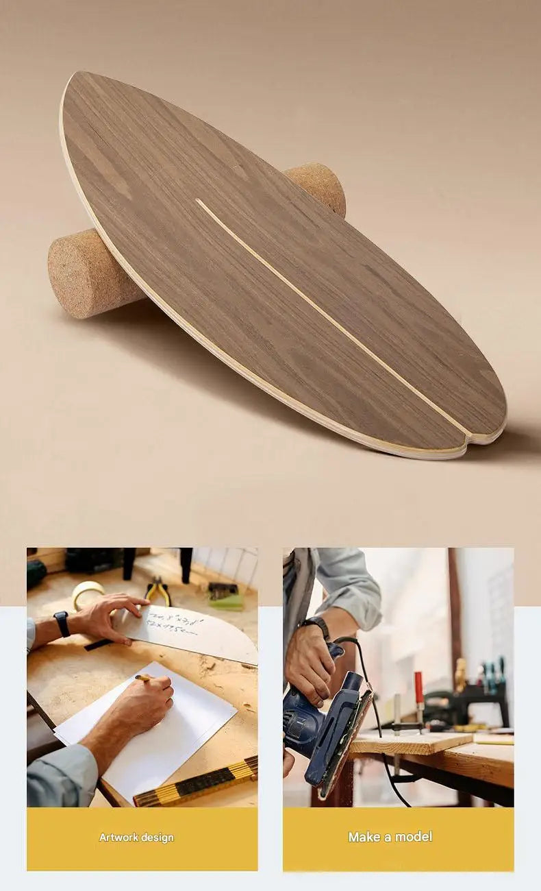Maple Body Balance Board 78x30x1.5cm Home Indoor Land Surf Skate Surfboard Set Yoga Fitness Core Exercise Tools Pedal Sports