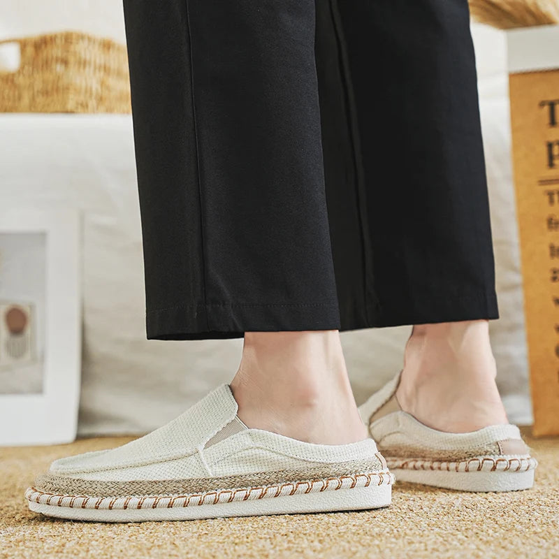 Espadrilles Shoes for Men Man Sneakers Summer Non-Leather Casual Shoes Fashion Footwear Men Male Classics Designer Linen Leisure