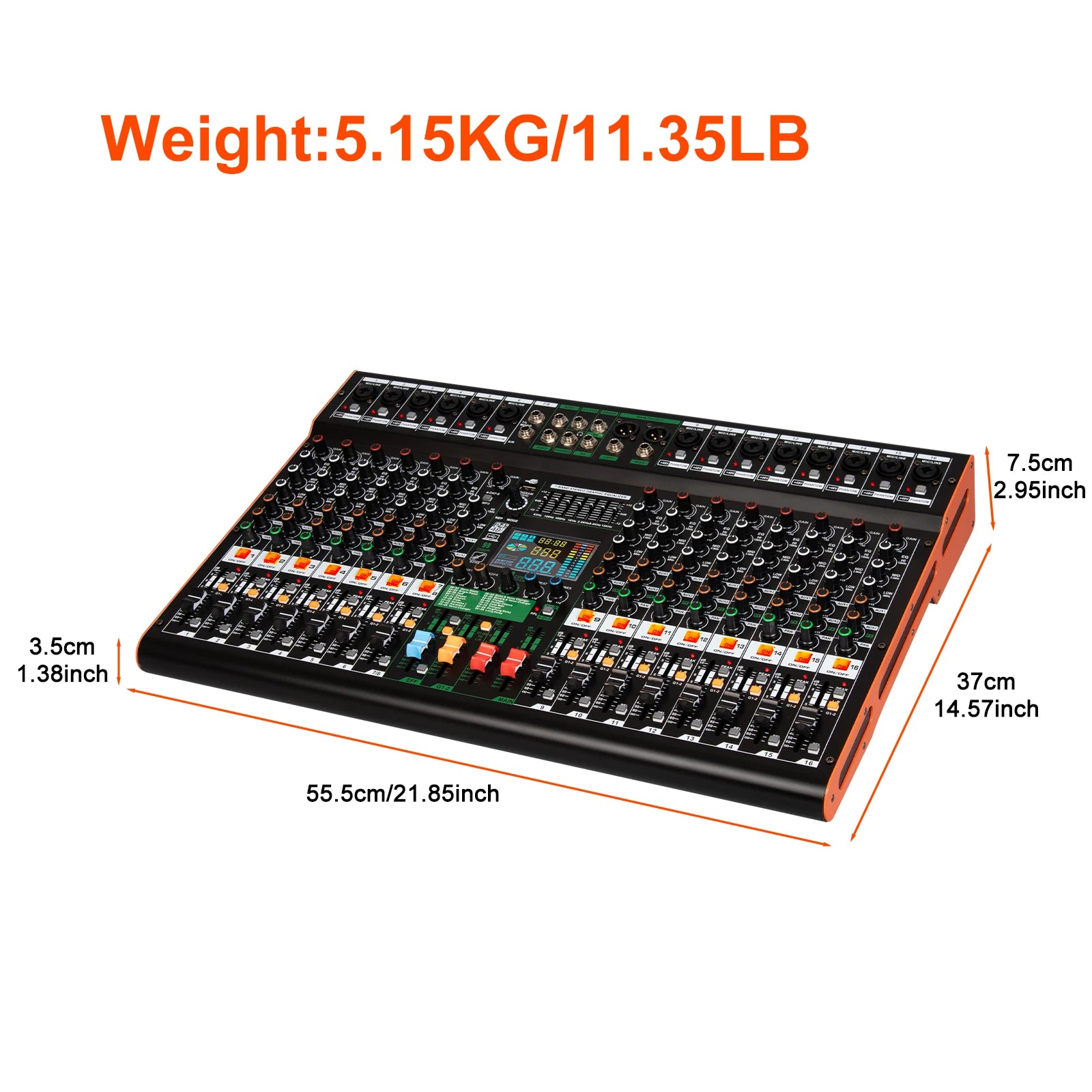 16channel Digital Mixer TC16 Professional Audio Mixer Depusheng 99DSP DJ console reverb chip Bluetooth USB