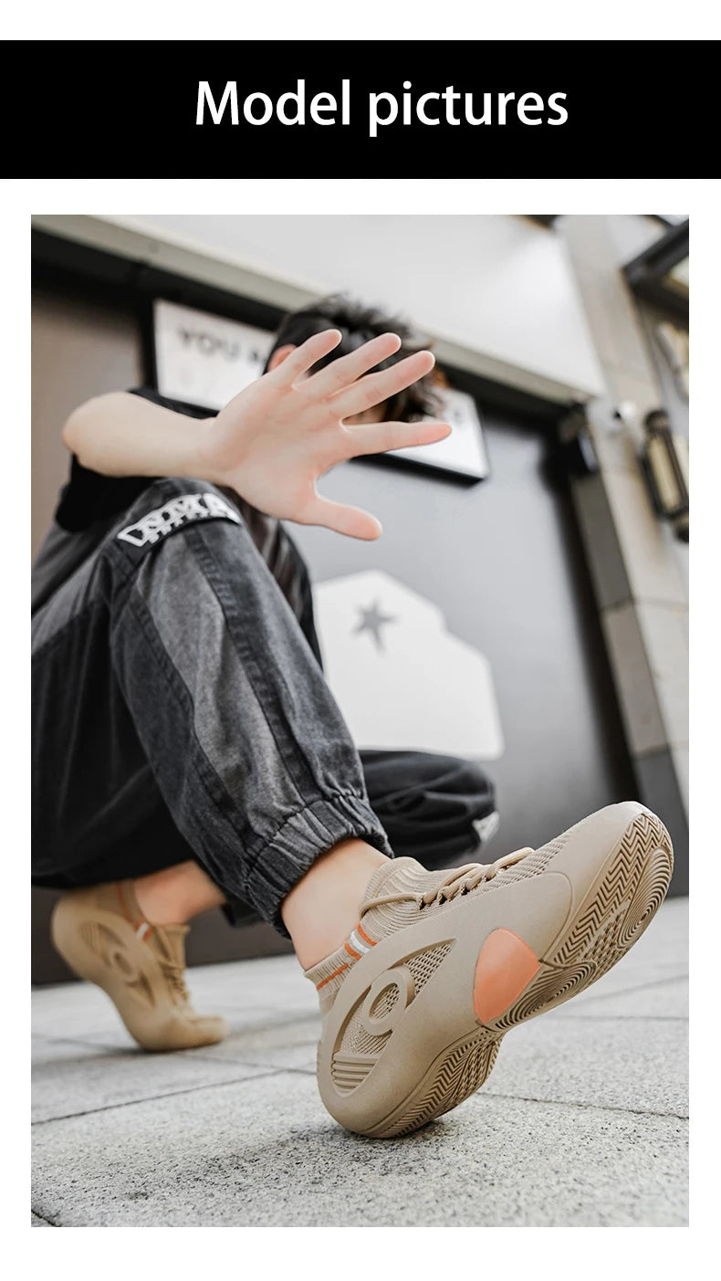 2025 New Men's Basketball Shoes Are Wear-resistant, Anti-slip, Casual Sports Shoes, Lightweight and Breathable Mesh Shoes