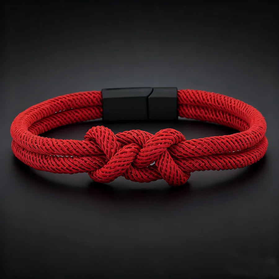 New Unique Handmade Men Bracelet 6 Colors Available A Grade 4mm String Wish Fabric Wrap Braslet Bangle Lucky Red Thread Braclet