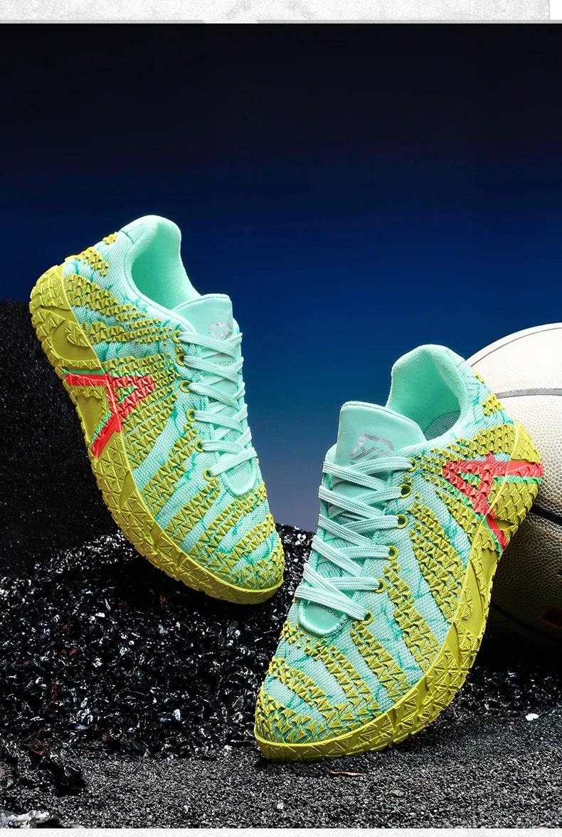 Sports and leisure shoes, men's shoes, marathon oversized air cushioned shoes, fly woven all season rubber, wear-resistant, anti