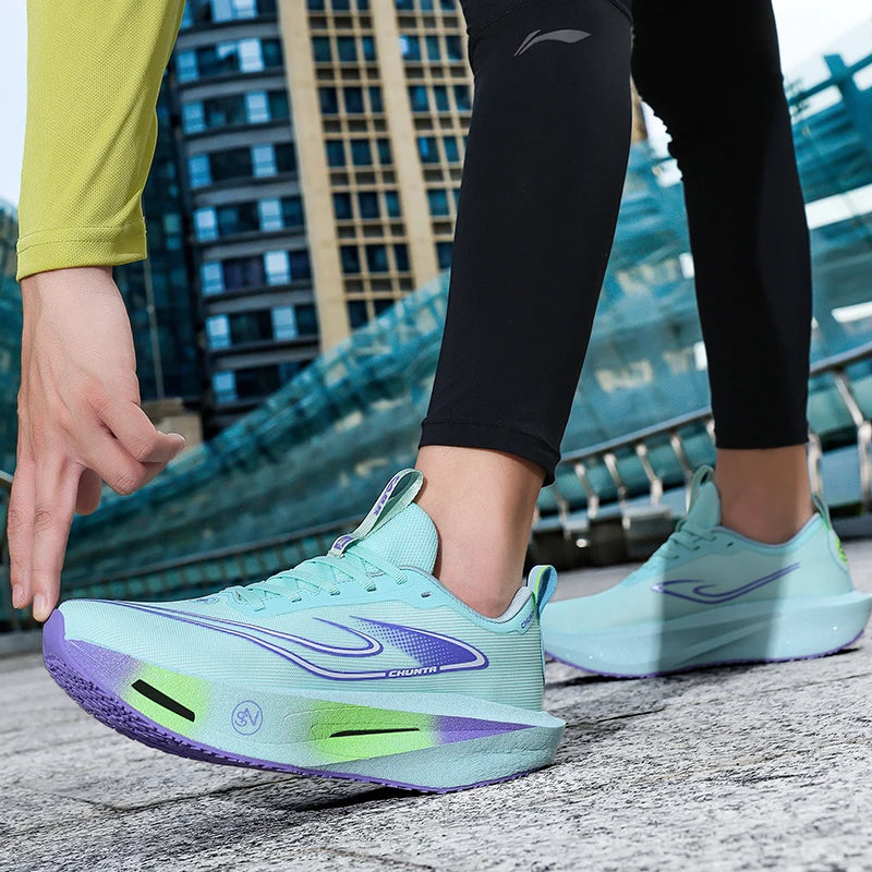  Running Shoes Men Carbon Plate Speciality Marathon Sports Breathable Lightweight Women's Comfortable Chunta Leisure Sneakers