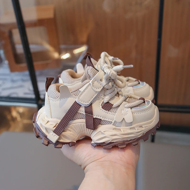 Children's Sports Shoes School New Girls Boys Causal Running Sneakers Non-slip Breathable Kids Fashion Basketball Shoes Platform