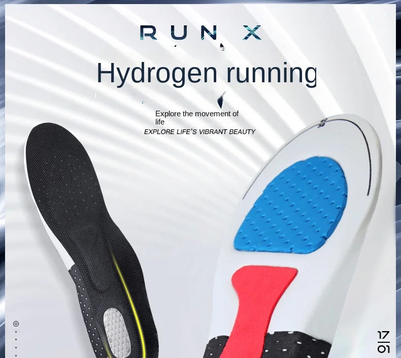 Men's and Women's Sports Shoes, Basketball Insoles, Sweat Absorbing, Breathable, Comfortable and Shock-absorbing Silicone Pads