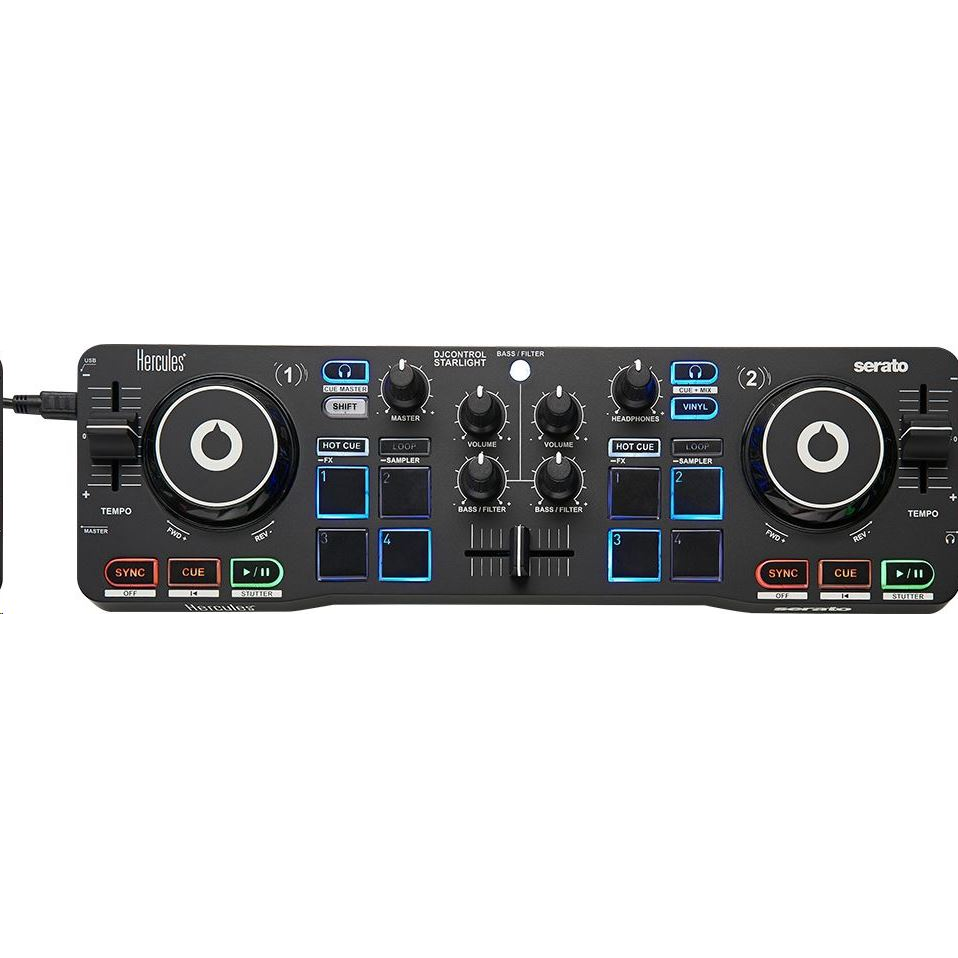 Controlador DJ Hercules DJ Control Starlight - Interfaz USB Audio Integrada